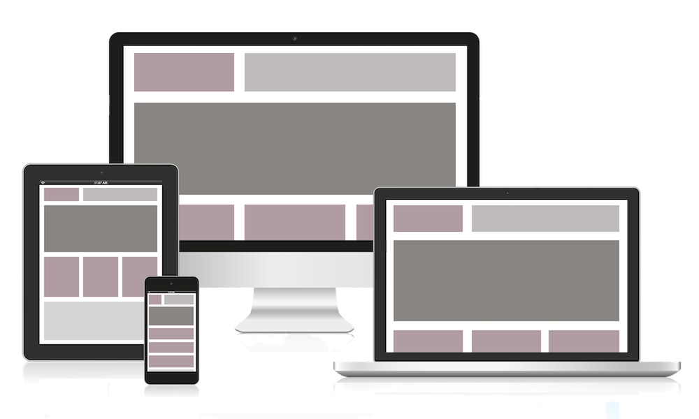 Responsive Website-Darstellung der IP-IT GmbH auf verschiedenen Geräten